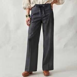 90’s Wool EVAN PICONE Charcoal Minimalist Trouser Dark Academia Unlined Pant